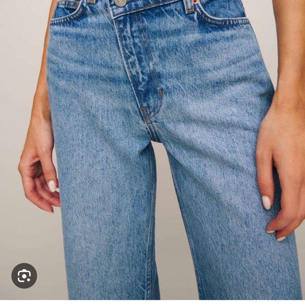 Reformation Light Blue Straight Leg Jeans